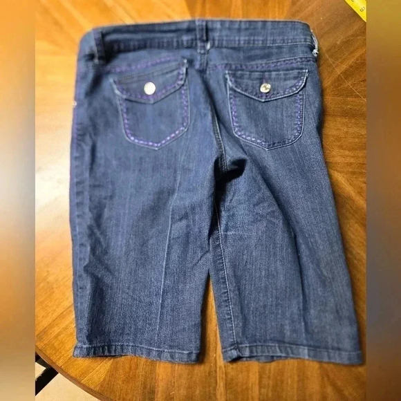 Vintage Y2K Southpole South Pole blue capri pants Women size 13 jean Capri grung - Picture 7 of 7